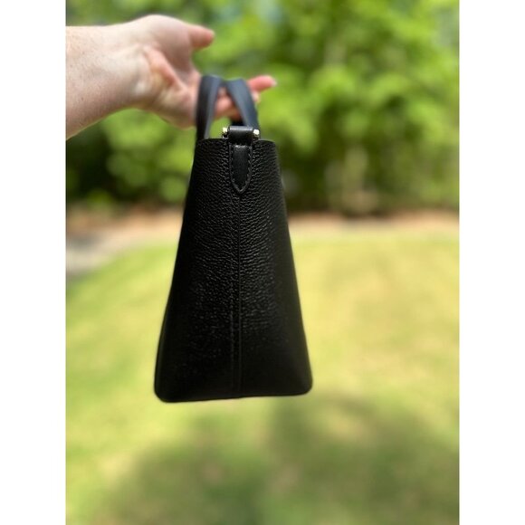 Michael Kors Black Hadleigh Small Double Handle Tote Messenger Bag 38F3G8FT5L - Picture 3 of 16